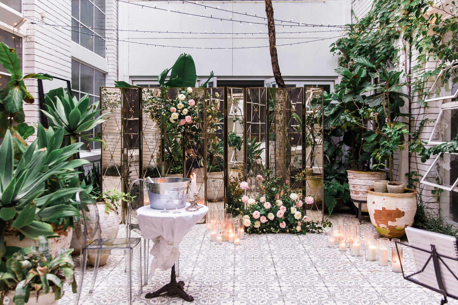 Low-waste wedding florals at La Porte Space